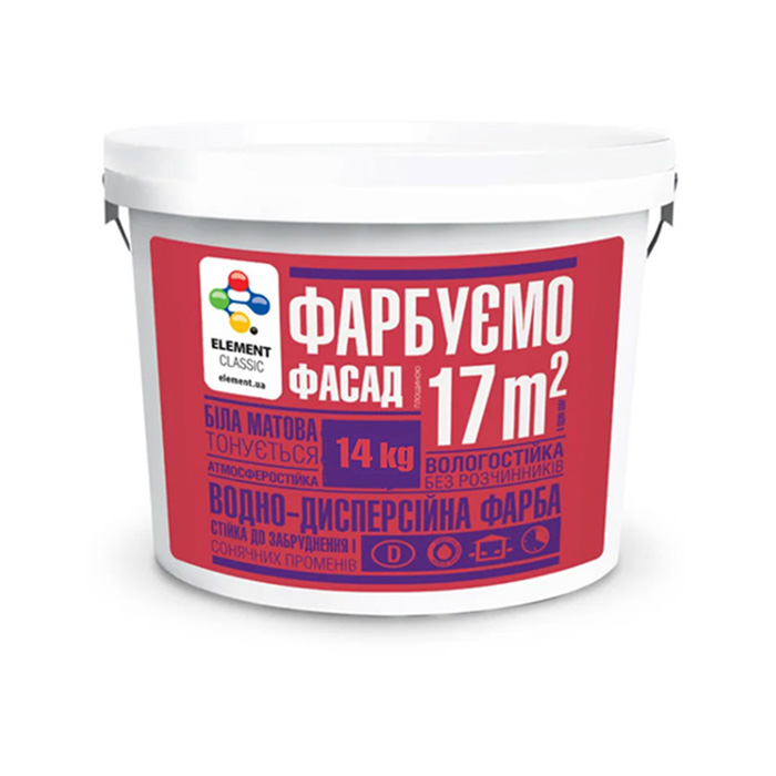 

Фасадна фарба ELEMENT Classic - (14 кг)