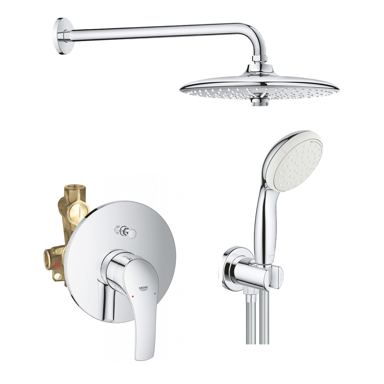 

Набор для душа Grohe Eurosmart 25183SC1 скрытого монтажа 26458000+26406001+33305002