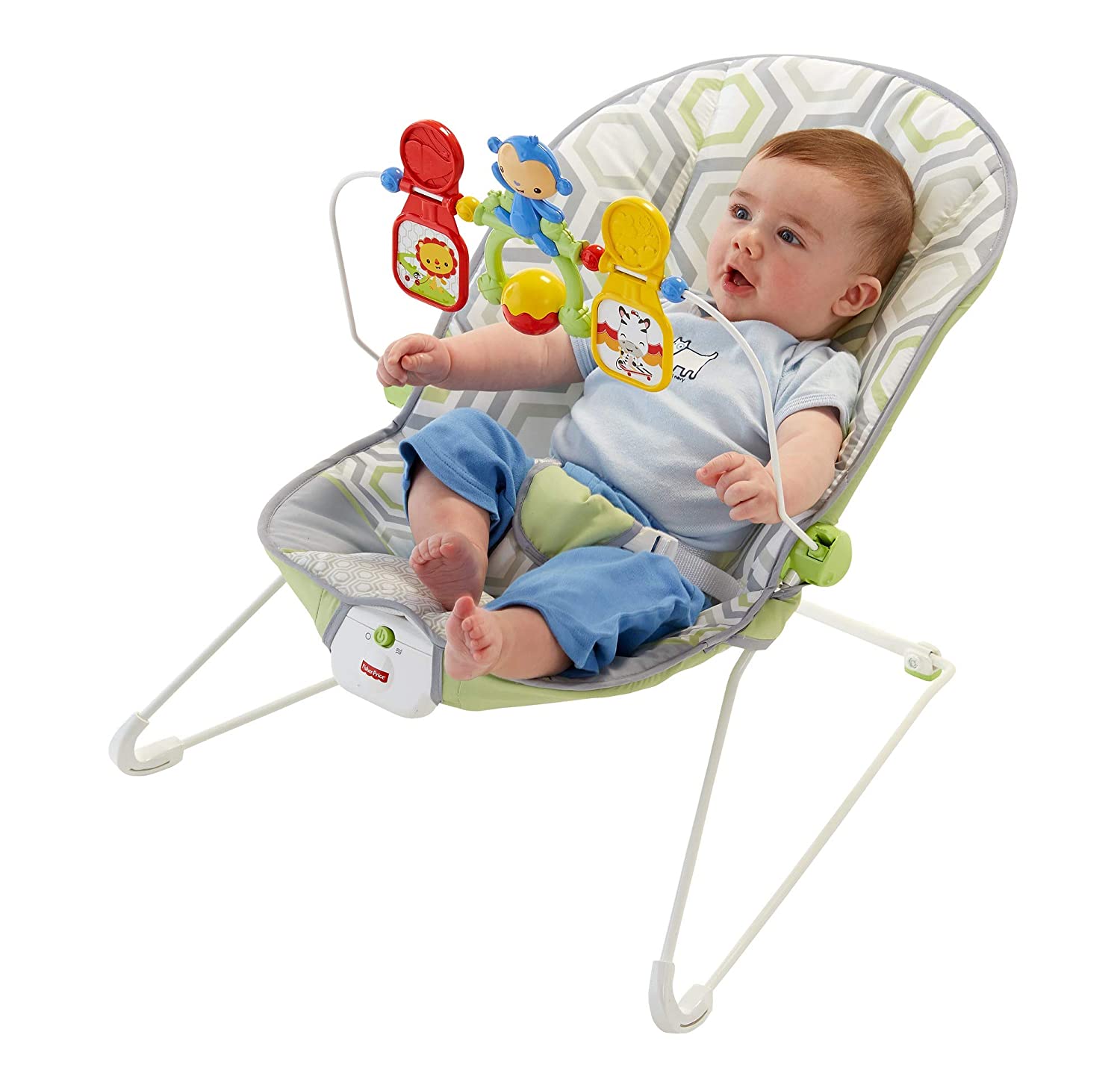 

Детский шезлонг с массажной вибрацией Fisher-Price Саванна от 0 до 1 года
