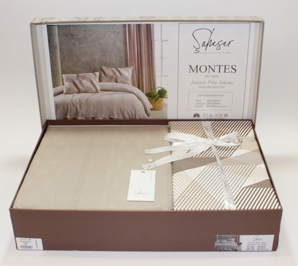 

Saheser Jacquard Pique Set Montes Bej евро (Bur)