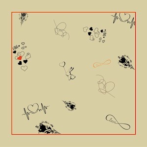

Платок Mikhnytska Sweetest Taboo принт 85x85 см