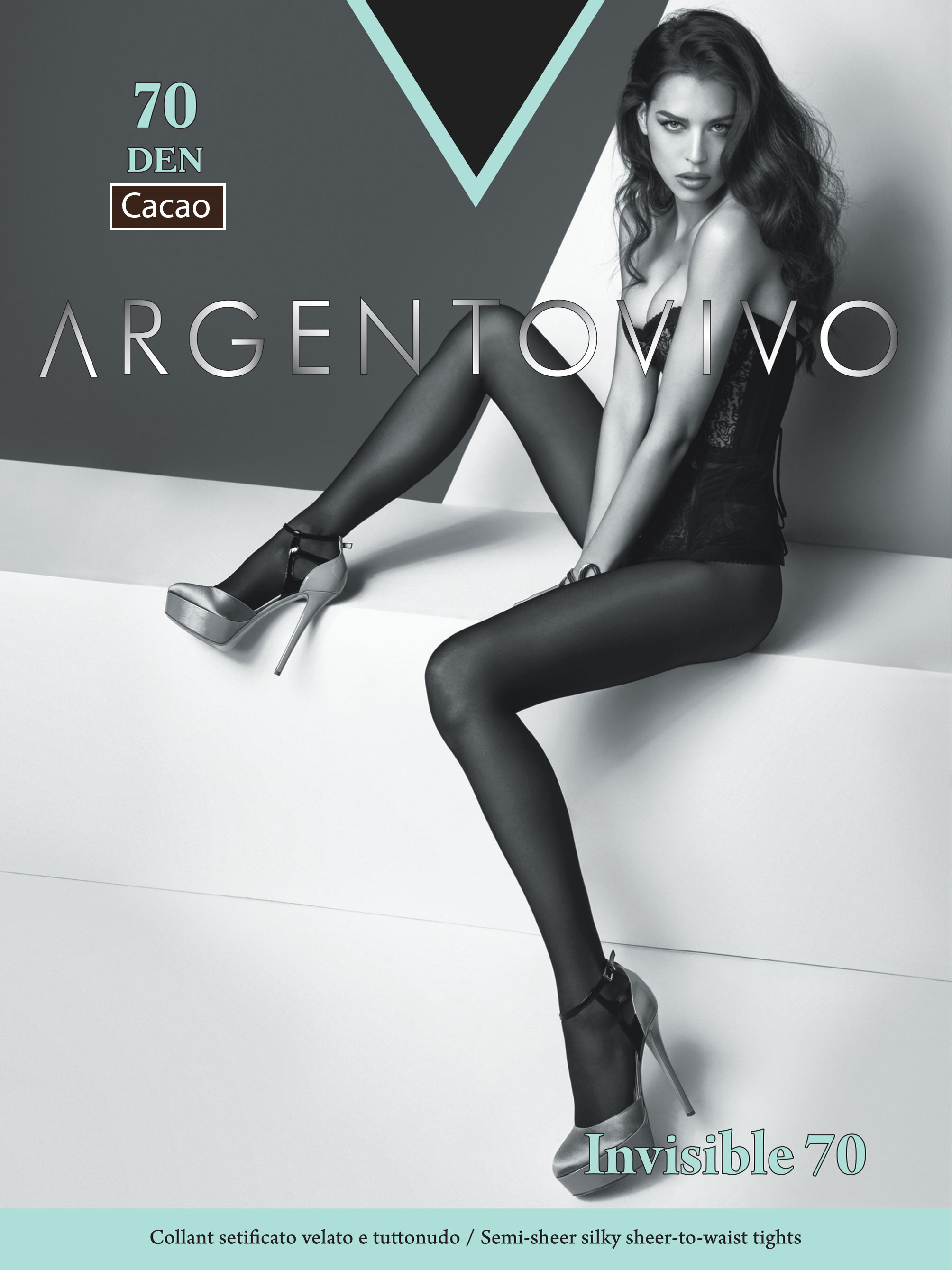 

Колготки Argentovivo Invisible 70 Den  р Cacao, Колготки Argentovivo Invisible 70 Den 3 р Cacao