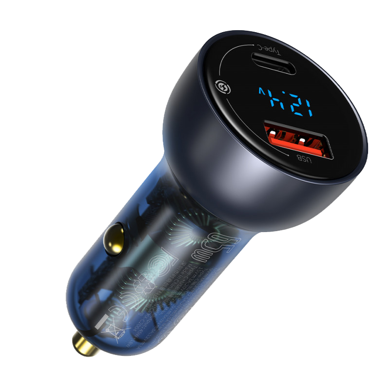 

Автомобильное зарядное устройство Baseus Particular Digital Display PPS Dual Quick Charger 65W USB + Type-C