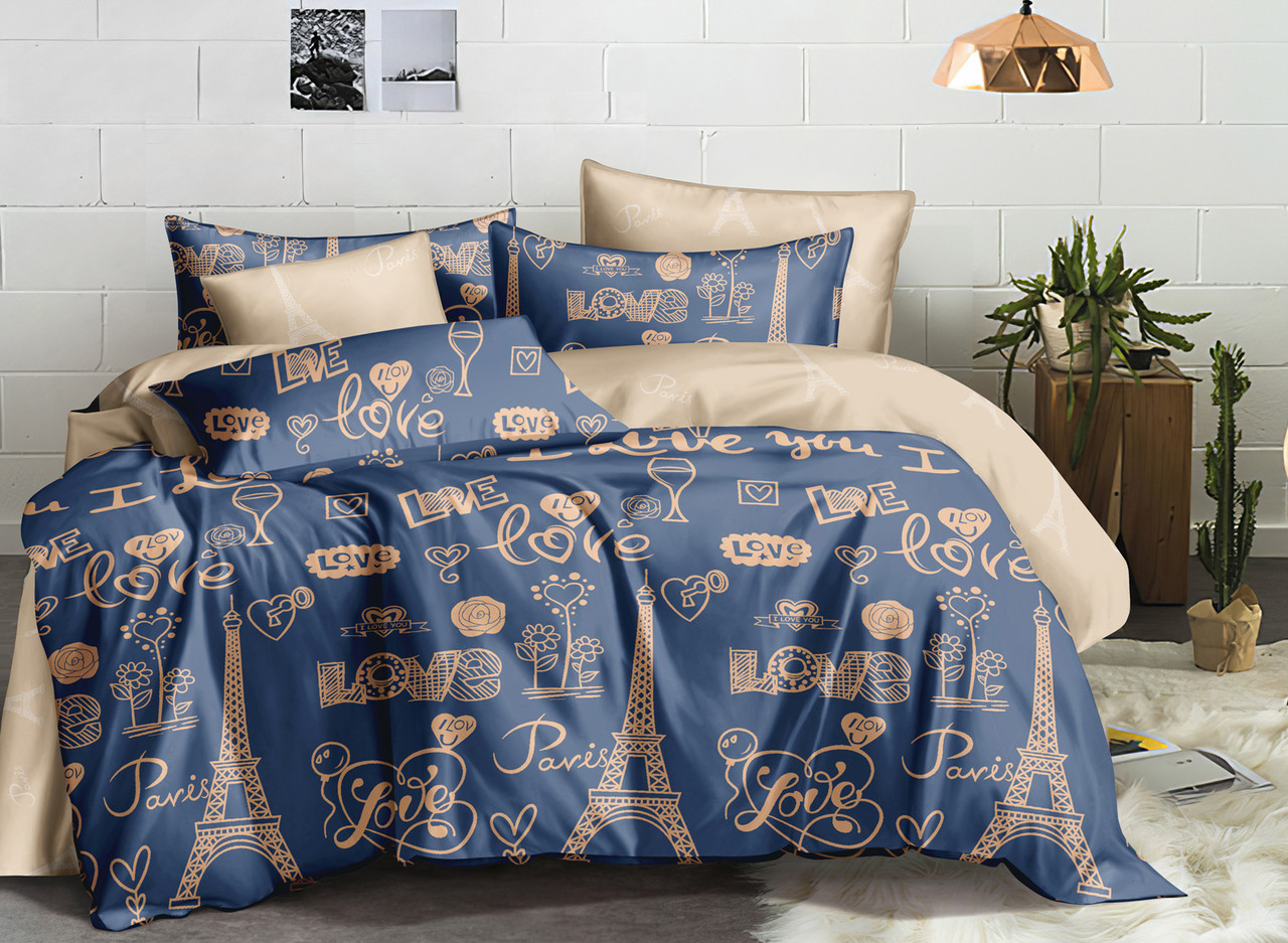 

Комплект постельного белья Krispol двуспальный ЕВРО Ранфорс 200*220 (522.883283.2)