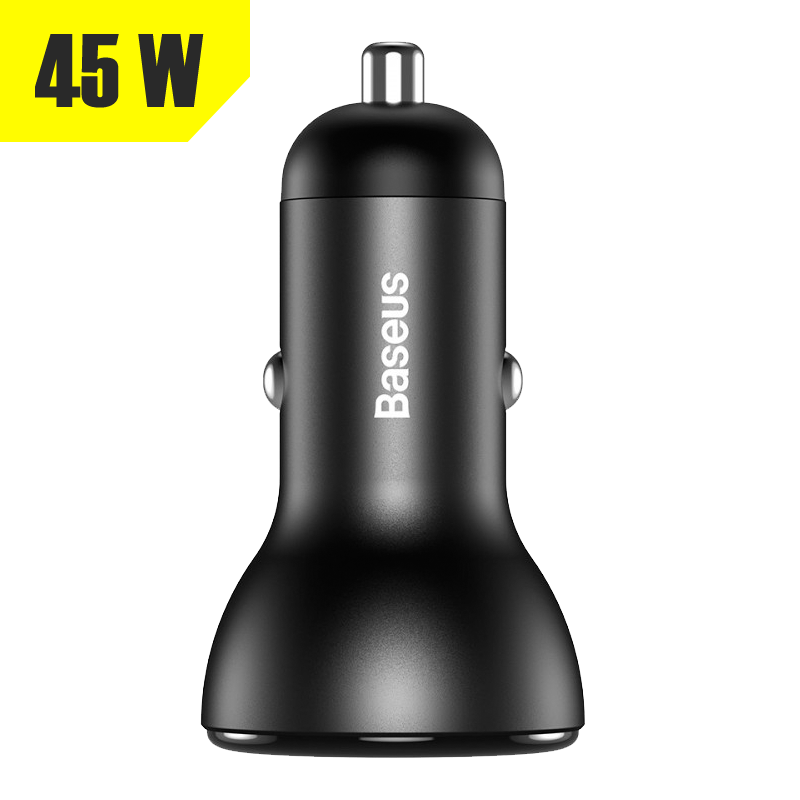 

Зарядное устройство для телефона в авто Baseus Digital Display PPS 45W На два порта (USB + Type-C ) Автомобильное зарядное для гаджетов В комплекте кабель Type-C