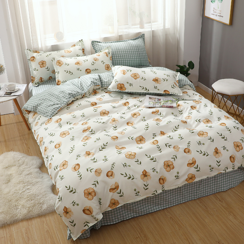 

Комплект постельного белья Brown flowers (полуторный) Berni Home Зеленый