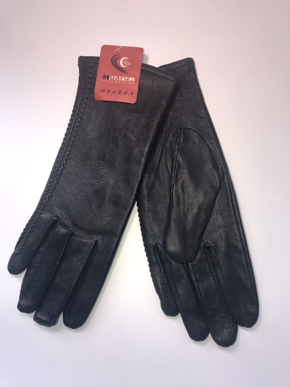 

Перчатки женские кожаные Huarun XL черный (ts-01022)