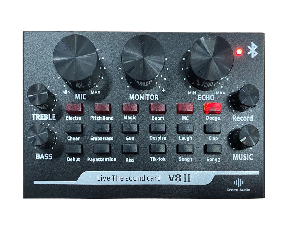 

Аудиоинтерфейс внешняя звуковая карта Green Audio GAX-V8