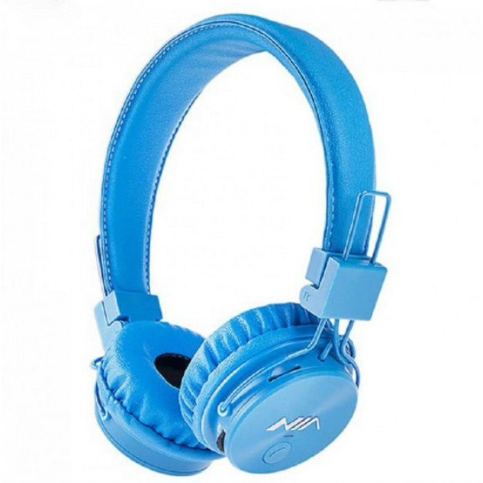 

Беспроводные Bluetooth Наушники с MP3 плеером NIA-X3 Радио блютуз Синие