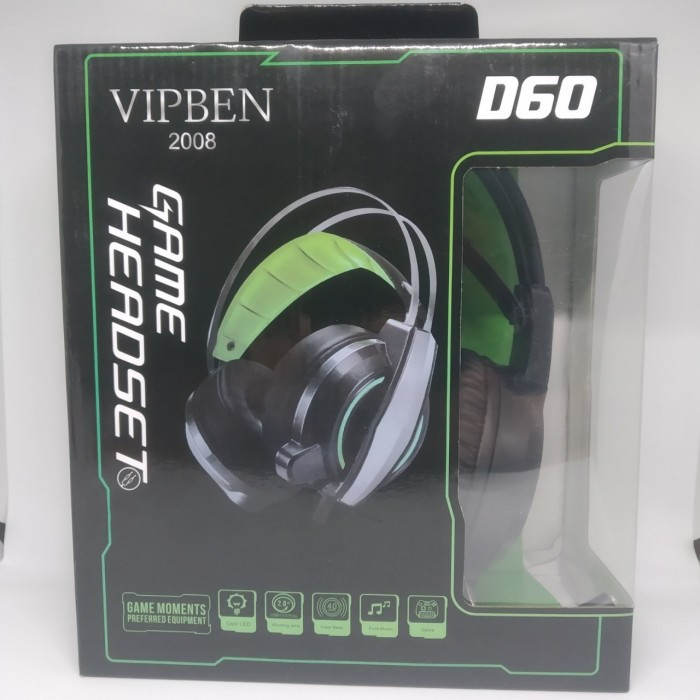 

Игровые проводные наушники VIPBEN D60 с микрофоном Чёрные с Синим