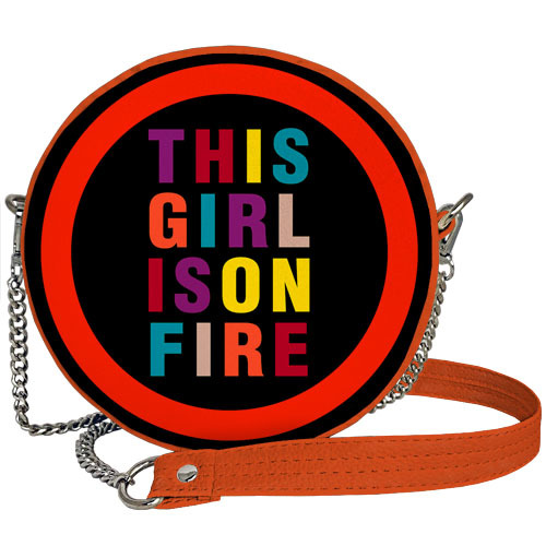 

Сумка круглая Tablet Presentville This girl is on fire 18x7 см