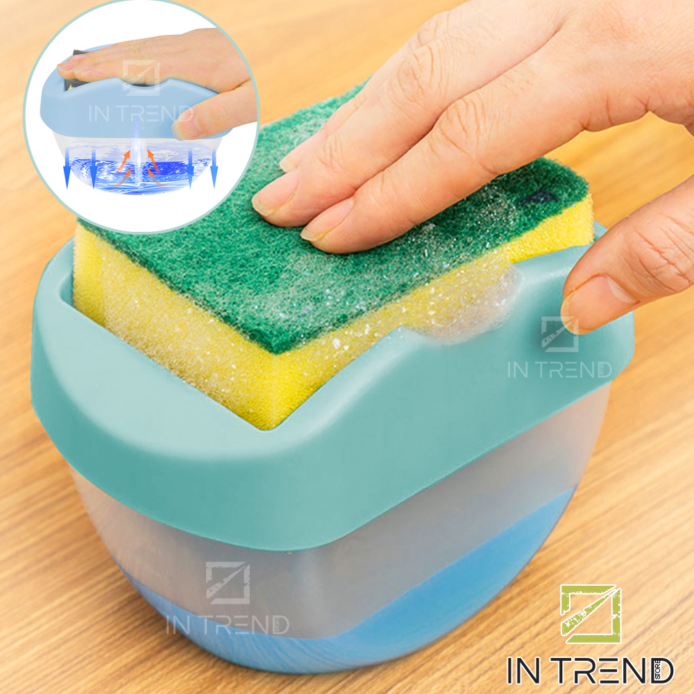 

Дозатор для моющего средства SOAP PUMP SPONGE CADDY органайзер для кухонной мойки – Диспенсер для кухни с органайзером для мочалок, Бирюзовый