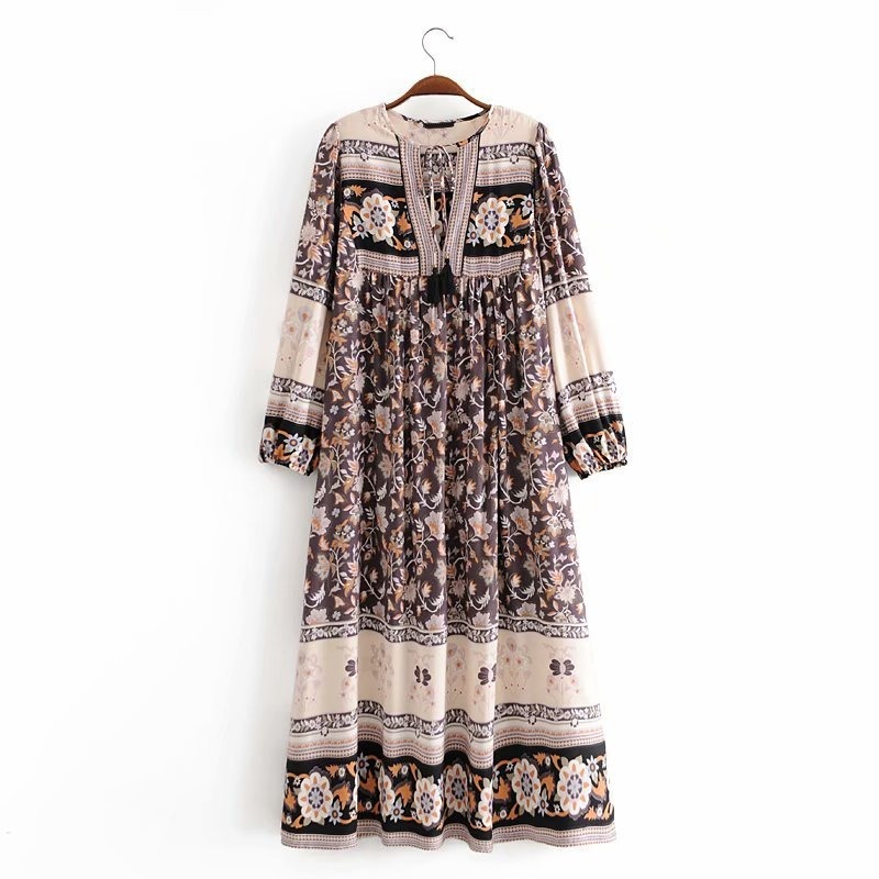 

Плаття жіноче в стилі Бохо Floral pattern Berni Fashion (M) Коричневий