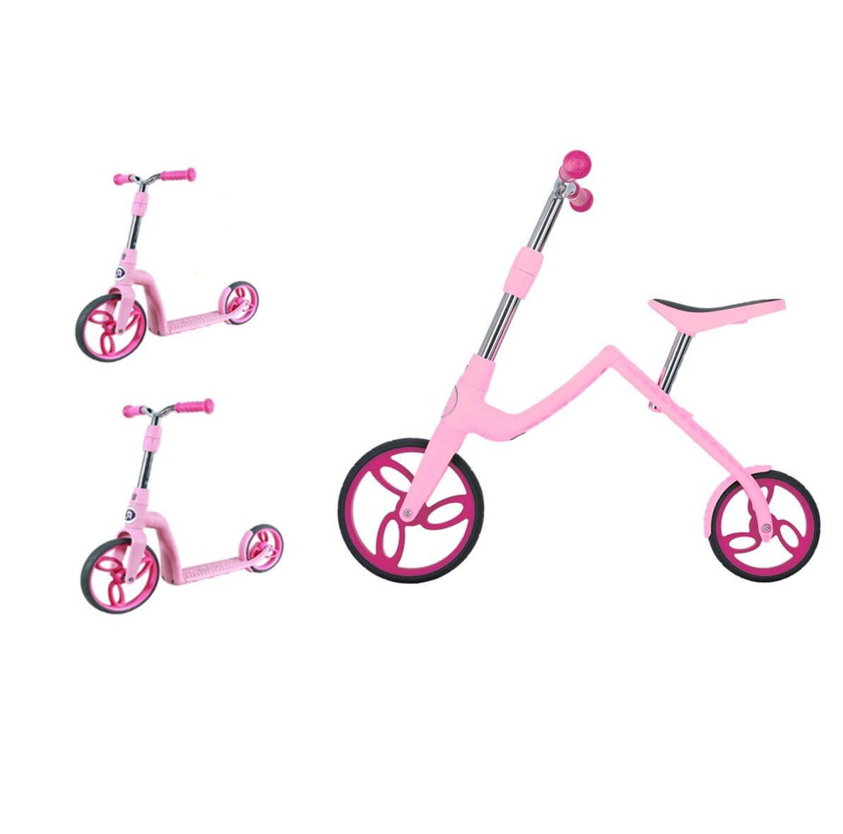 

Біговел самокат AEST B08 2 в 1 рожевий (6468290)