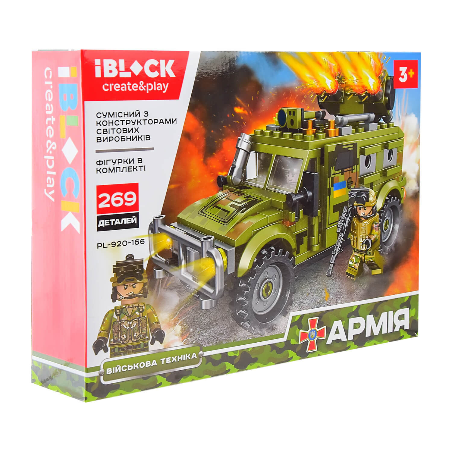 

Конструктор IBlock Армія 269 елементів (PL-920-166)