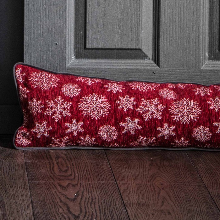 

Подушка со снежинками Gallery Direct Reindeer красный