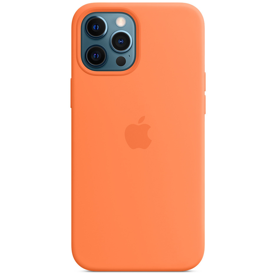 

Чехол Silicone case (+++) full with Magsafe для Apple iPhone 12 Pro / 12 (6.1") Оранжевый / Kumquat