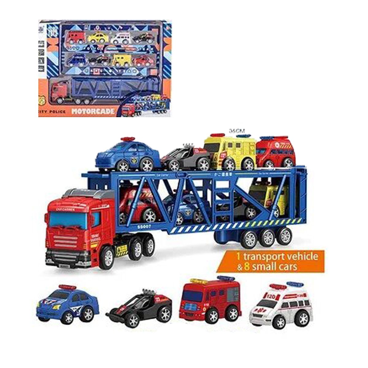 

Инерционный трейлер City Police YI DA TOYS (278-42) (157383)