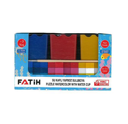 

Набор сухих красок Акварель 12 цветов Fatih (50045) (159020)