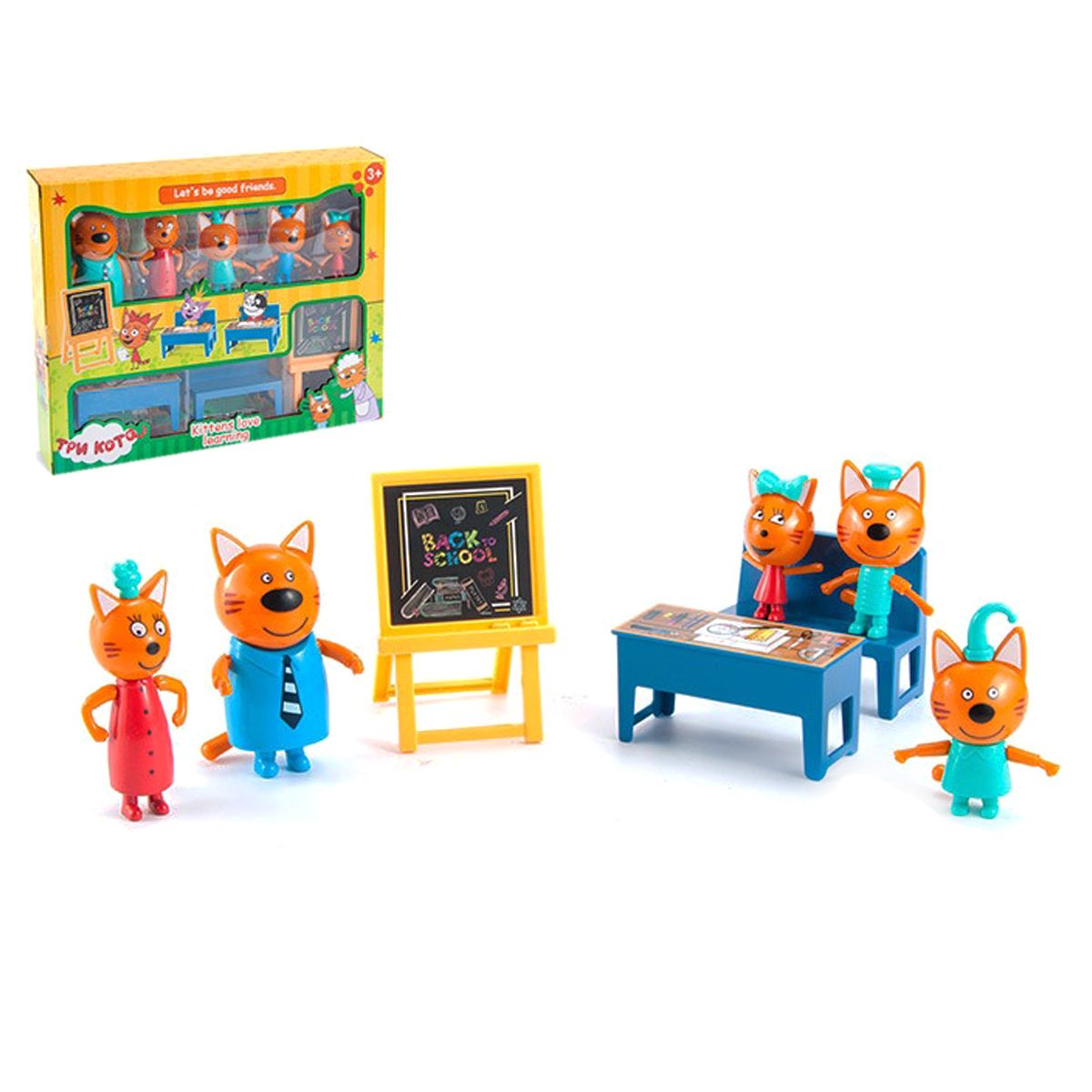 

Игровой набор фигурок Три кота Back to school MiC (M-8812) (152340)