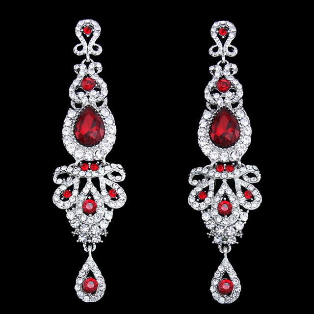 

Длинные серьги С камнями DiaDemaGrand Серебряный с красным камнем (051512304-15-10)