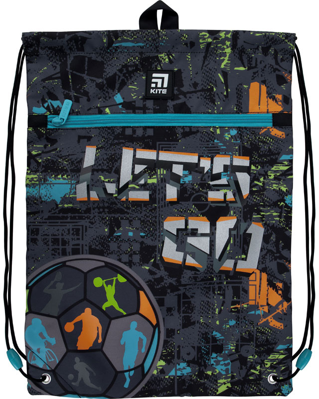

Сумка для обуви с карманом Kite Education Let's go 46x33 см (K21-601M-10)