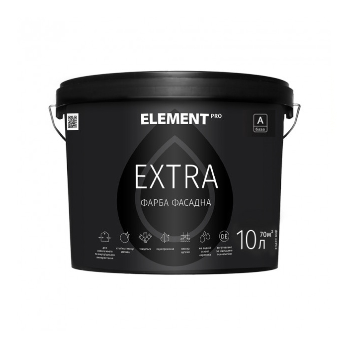 

Фарба фасадна ELEMENT PRO+FACADE SYSTEM EXTRA База А (10 л)