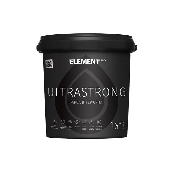 

Фарба інтер'єрна ELEMENT PRO+FACADE SYSTEM ULTRASTRONG База А (1 л)
