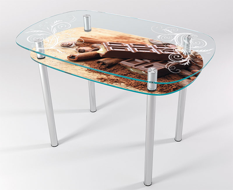 

Стол стеклянный "Jam" Шоколад KT-04 100х60 см