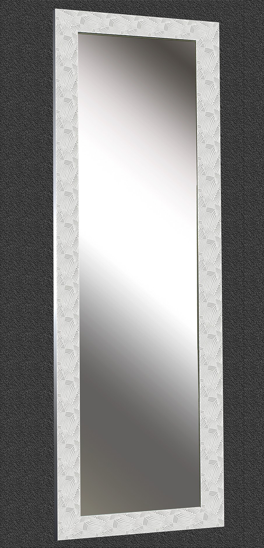 

Зеркало в раме на стену Decorfrom Snow white pattern 60х174 см белое