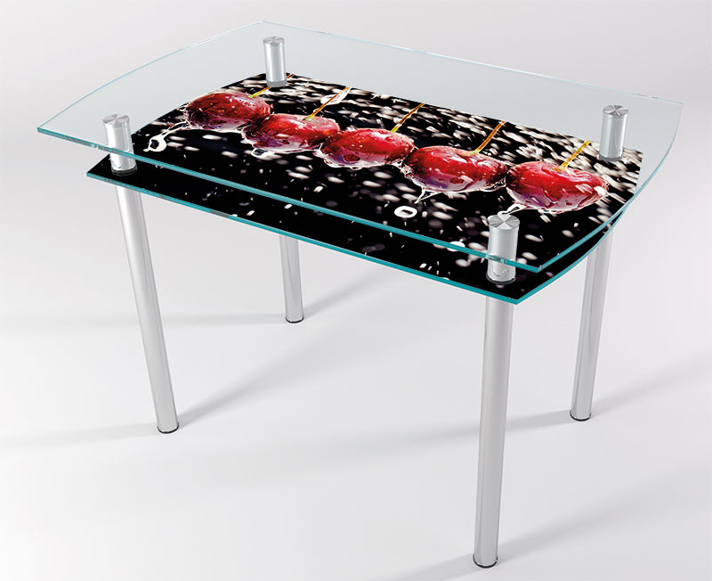 

Стол стеклянный "Jam" Вишня KT-02 120х80 см