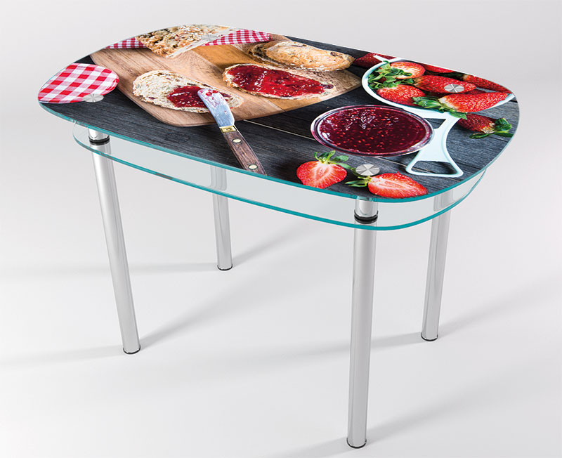 

Стол стеклянный "Jam" Завтрак KT-04 100х60 см