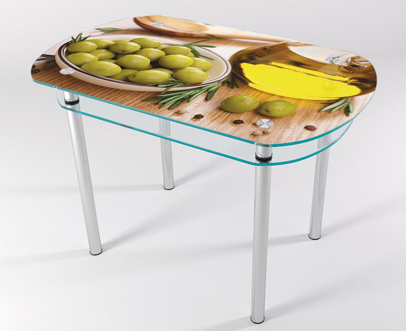 

Стол стеклянный "Jam" Оливка KT-03 110х70 см (усиленные ножки)