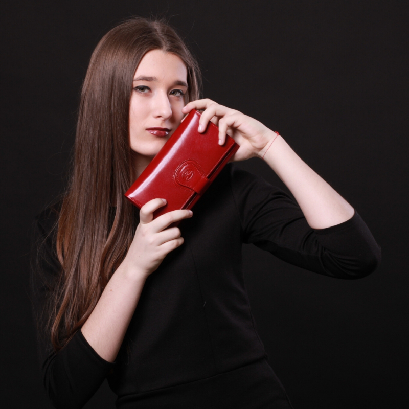 

Кошелек Tony Perotti Accademia 1526 rosso кожаный красный женский