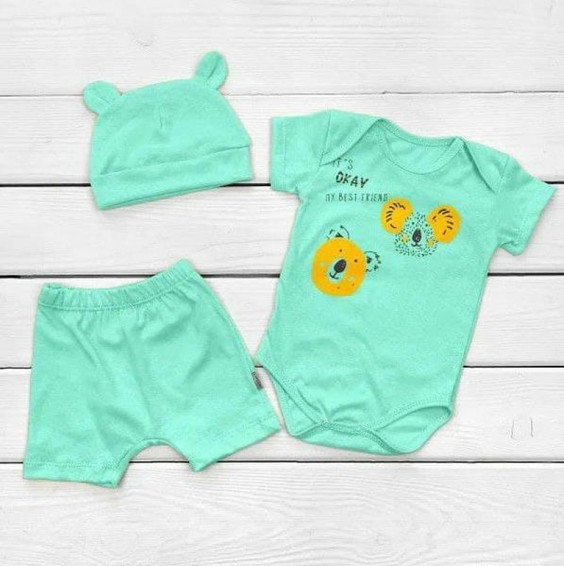 

Летний набор из 3 предметов Malena Мордочки 169мт рост 74 см Голубой 169