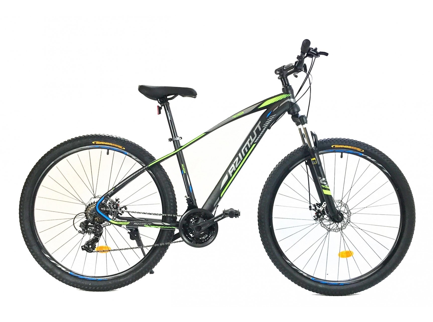 

Велосипед Azimut 2021 Shimano Nevada 27,5" 17" Black / Green (Nevada/GFRD)
