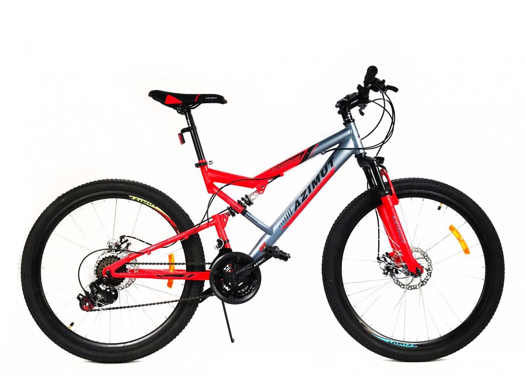 

Велосипед Azimut Scorpion 2021 Shimano 29" 19" Grey / Red (Scorpion/GFRD)