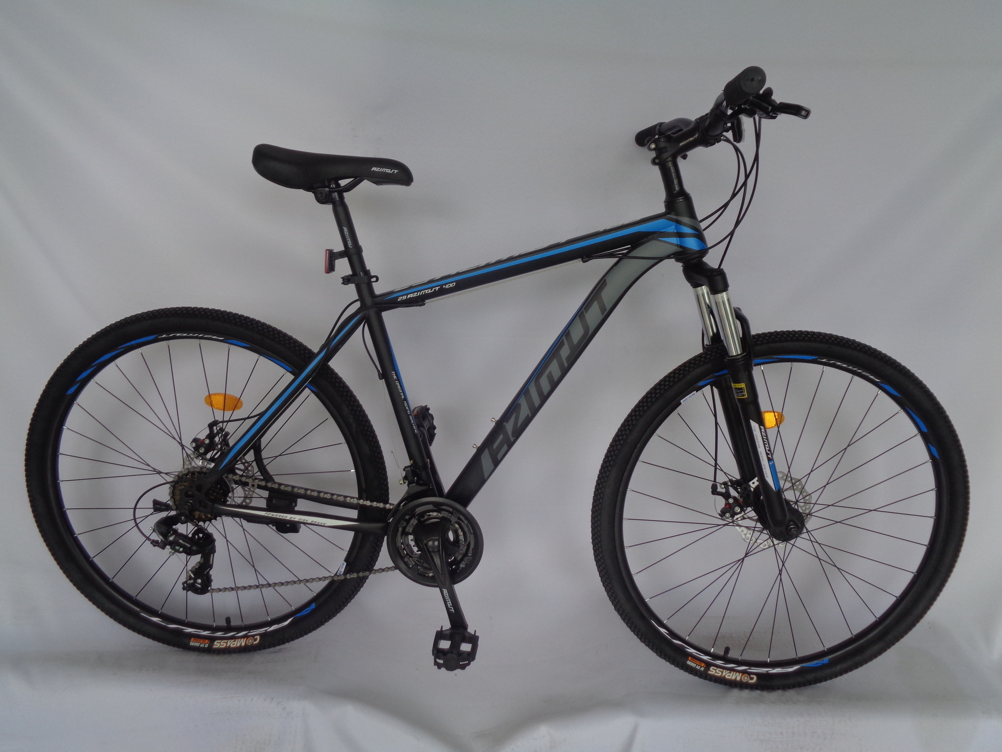 

Велосипед Azimut 2021 Shimano 40D 27,5" 17" Black / Blue (40D/GFRD)
