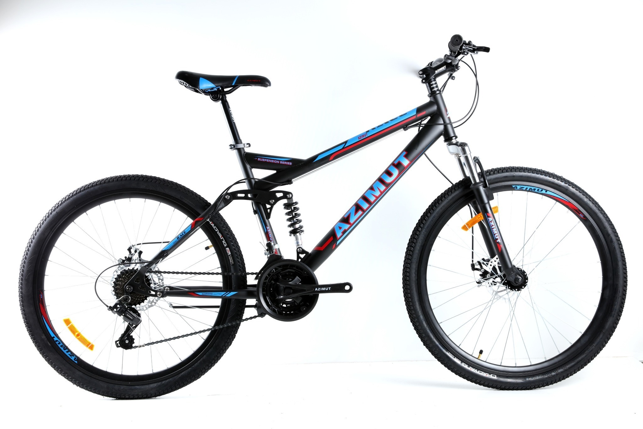 

Велосипед Azimut Race 2021 Shimano 27,5" 19" Black / Blue (Race/GFRD)