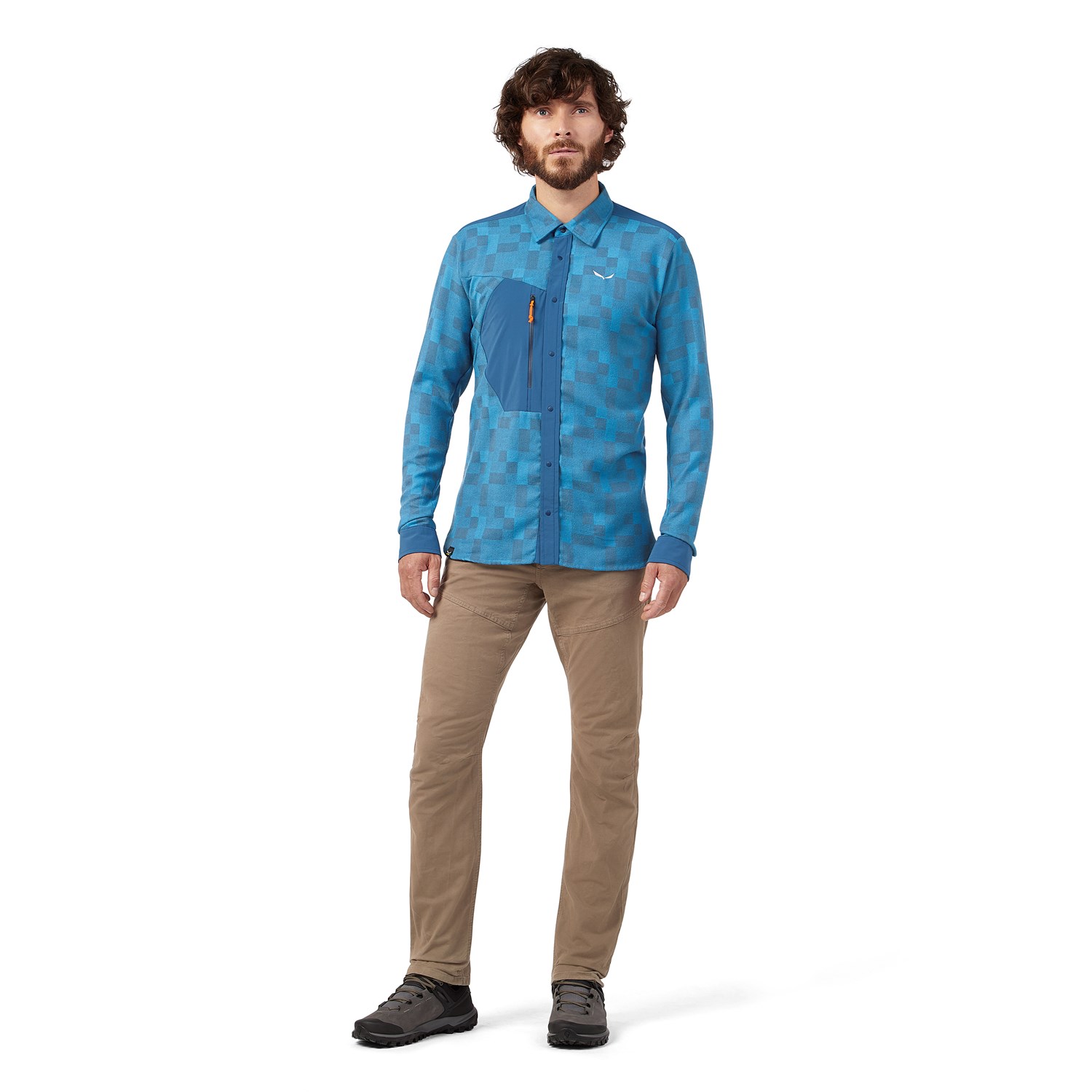 

Рубашка Salewa Fanes Springer Polarlite Mens M Голубой