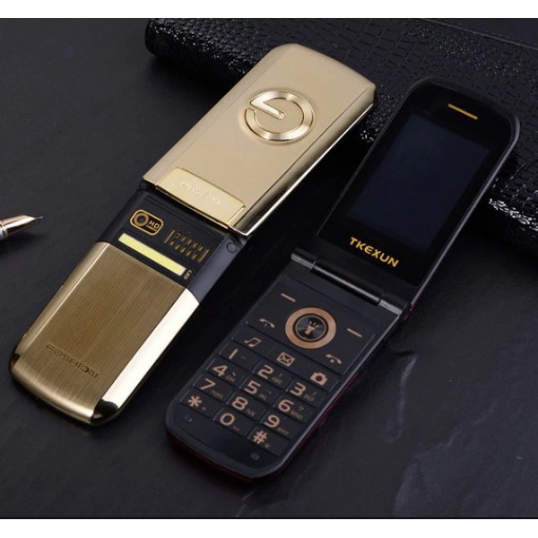 

Мобільний телефон Tkexun G3 gold Розкладачка Кнопковий 2,6" 2500mAh (1201 zp)