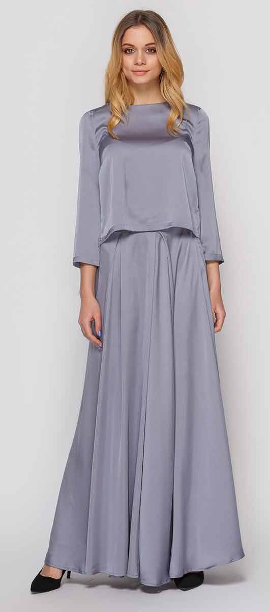 

Длинная юбка Rich Iryn ТМ Рич Айрин серая  р, Длинная юбка Rich Iryn ТМ Рич Айрин серая 42 р