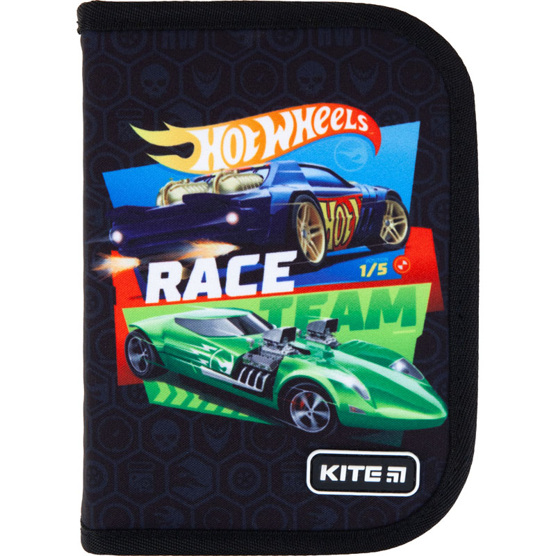 

Коллекция 2021! Пенал без наполнения Kite Education Hot Wheels HW21-622, 1 отделение, 2 отворота