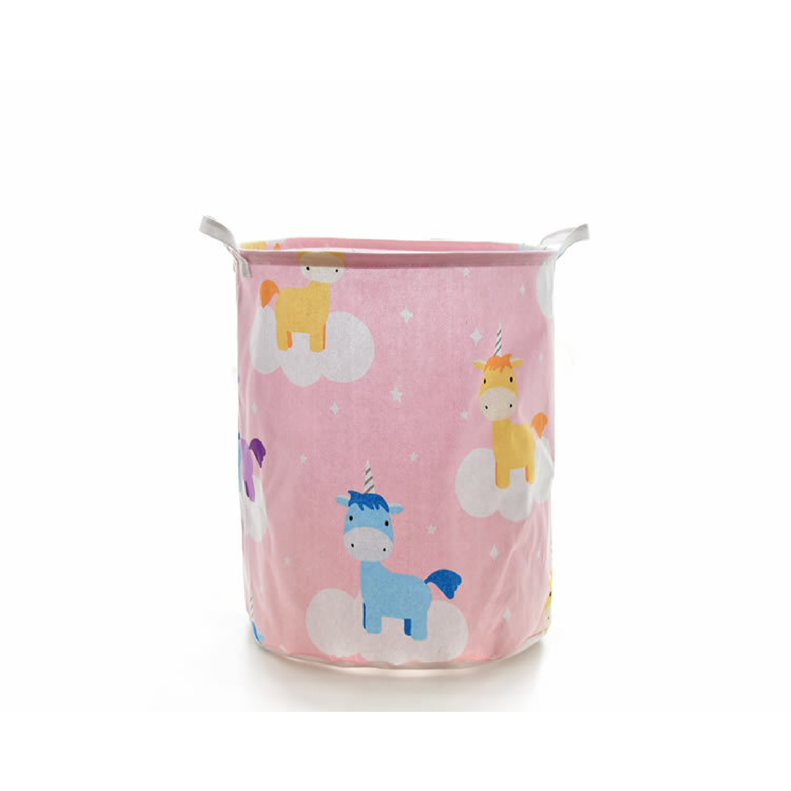 

Корзина для игрушек розовая Единороги