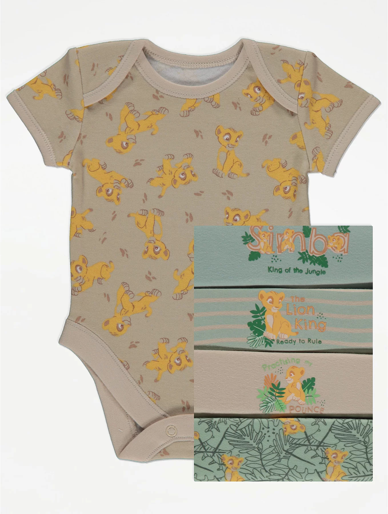 

Боди-футболка George G006871725 5 шт 12-18M 80-86 см Бежевый с зелёным и бирюзовым (G006871725-12-18)