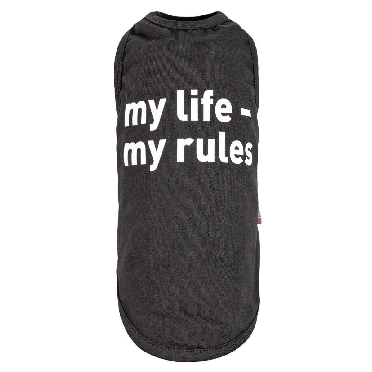 

Борцовка для собак Pet Fashion «my life - my rules» XS-2 (чёрная)