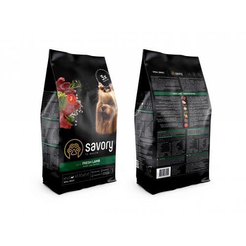 

Сухой корм SAVORY для собак гурманов мелких пород с ягненком 1 кг