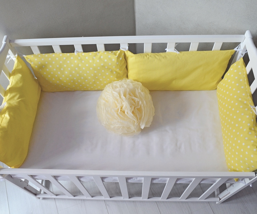 

Бортики в детскую кроватку Lamon Bright Yellow 30х60 4 шт
