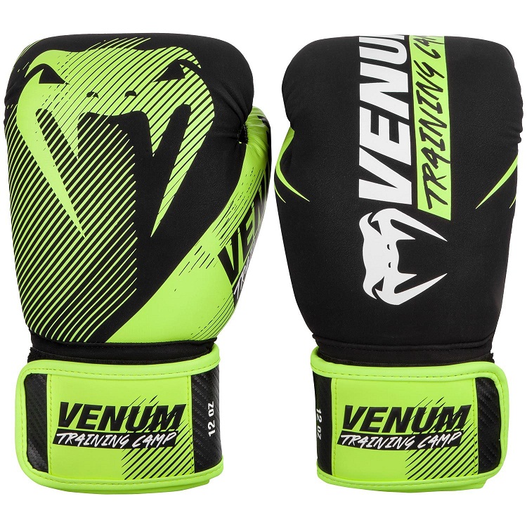 

Перчатки Venum Training Camp 2.0 Boxing Black/Neo 10 ун Чёрний