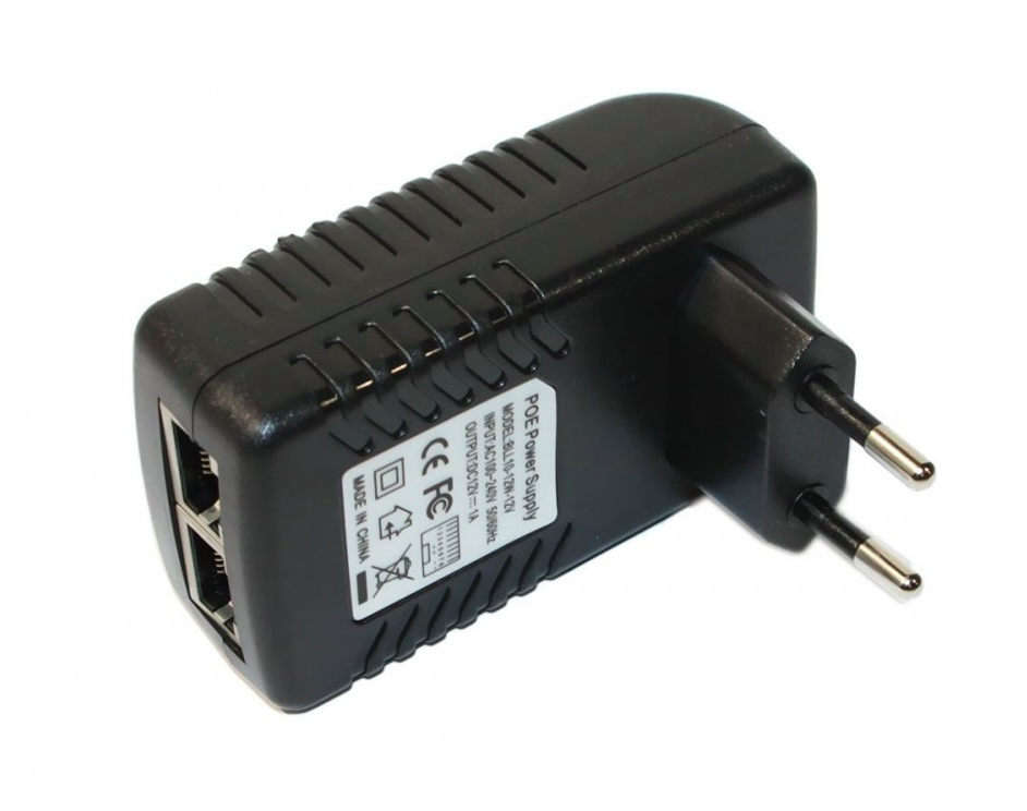 

POE инжектор 24V 0.5A (12Вт) с портами Ethernet 10/100/1000Мбит/с